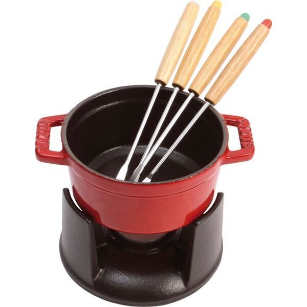 STAUB Mini zestaw do fondue Staub - 10 cm, Czerwony