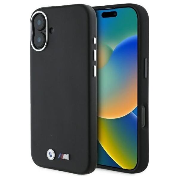BMW BMW BMHMP16S23PMWK iPhone 16 6.1" czarny/black hardcase M Smooth Full Wrapped Metal MagSafe
