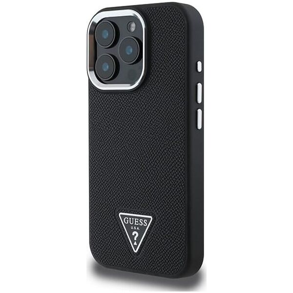 Guess Guess GUHMP16LPGTSPSK iPhone 16 Pro 6.3" czarny/black hardcase Grained Triangle MagSafe