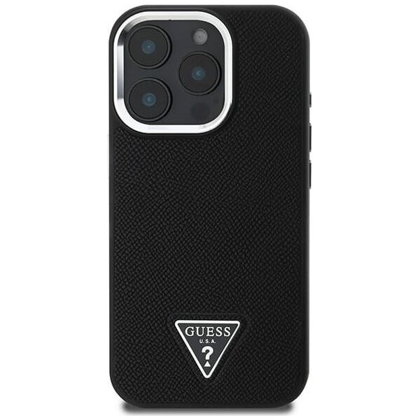 Guess Guess GUHMP16LPGTSPSK iPhone 16 Pro 6.3" czarny/black hardcase Grained Triangle MagSafe