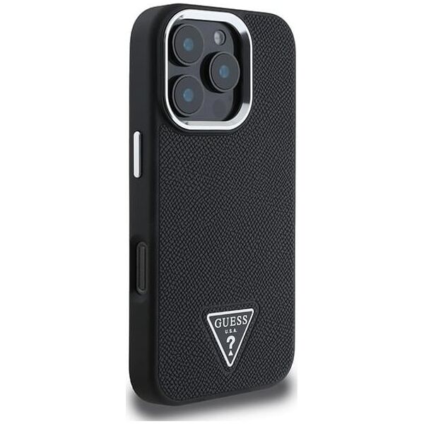 Guess Guess GUHMP16LPGTSPSK iPhone 16 Pro 6.3" czarny/black hardcase Grained Triangle MagSafe