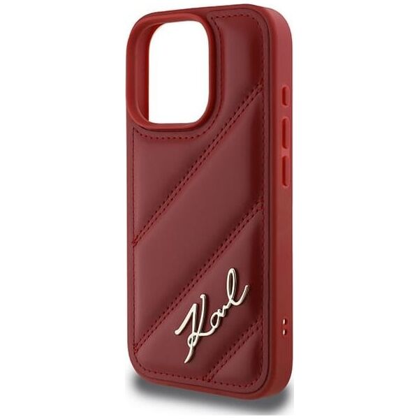 Karl Lagerfeld Karl Lagerfeld KLHCP16LPQDSMGR iPhone 16 Pro 6.3" czerwony/red hardcase Quilted Signature