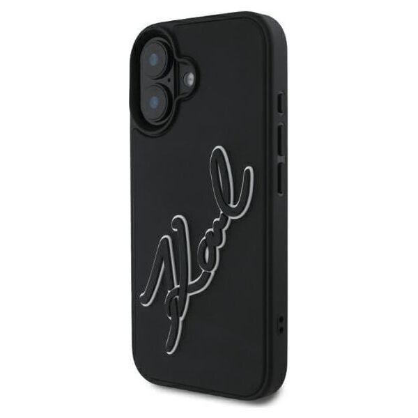 Karl Lagerfeld Karl Lagerfeld KLHCP16S3DRKSDLK iPhone 16 6.1" czarny/black hardcase 3D Rubber Signature