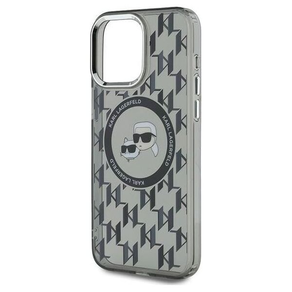 Karl Lagerfeld Karl Lagerfeld KLHMP15LHMCKMHK iPhone 15 Pro 6.1" czarny/black IML Monogram Karl&Choupette Head MagSafe
