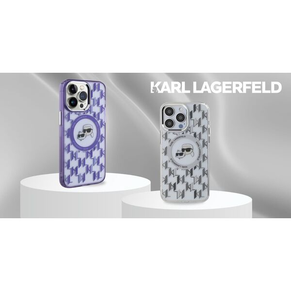Karl Lagerfeld Karl Lagerfeld KLHMP15LHMCKMHP iPhone 15 Pro 6.1" różowy/pink IML Monogram Karl&Choupette Head MagSafe