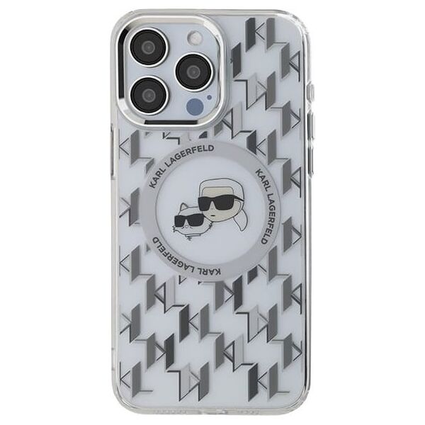 Karl Lagerfeld Karl Lagerfeld KLHMP15LHMCKMHT iPhone 15 Pro 6.1" przezroczysty/transparent IML Monogram Karl&Choupette Head MagSafe