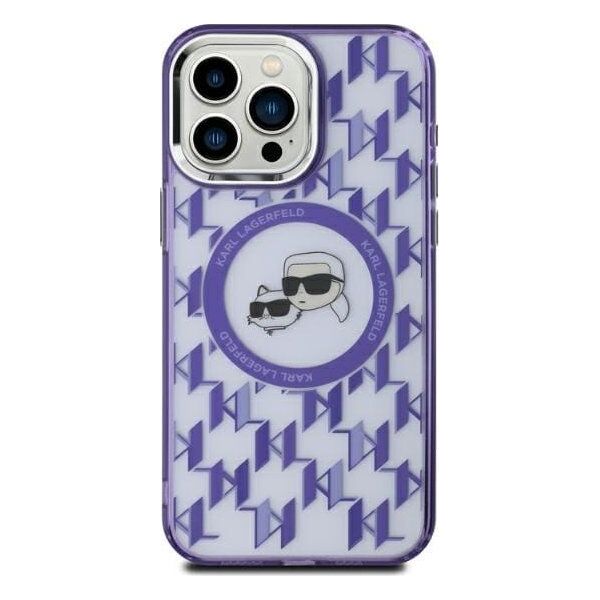 Karl Lagerfeld Karl Lagerfeld KLHMP15SHMCKMHU iPhone 15 6.1" fioletowy/purple IML Monogram Karl&Choupette Head MagSafe