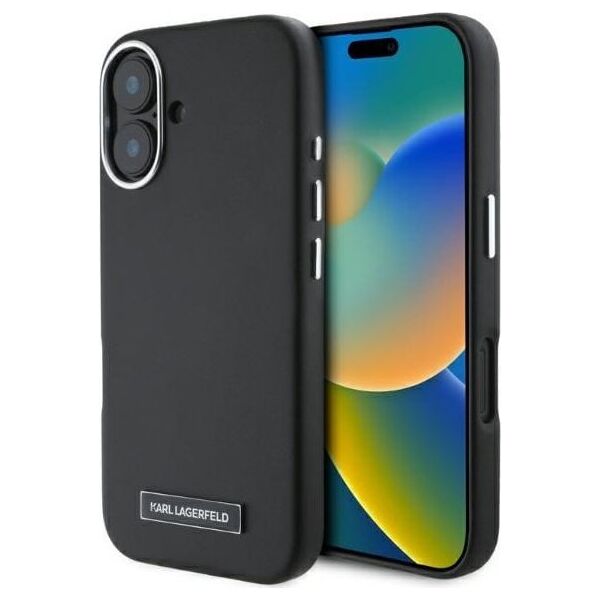 Karl Lagerfeld Karl Lagerfeld KLHMP16SPGMSRPK iPhone 16 6.1" czarny/black hardcase FW Metal Plate MagSafe