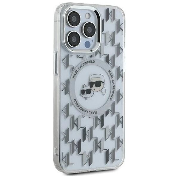 Karl Lagerfeld Karl Lagerfeld KLHMP15XHMCKMHT iPhone 15 Pro Max 6.7" przezroczysty/transparent IML Monogram Karl&Choupette Head MagSafe