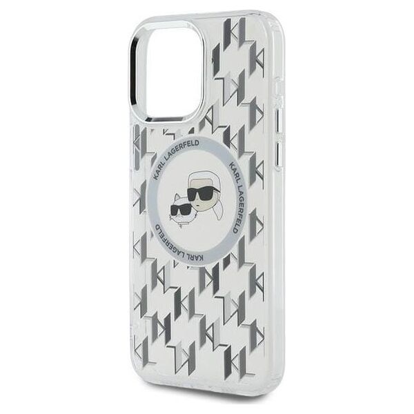 Karl Lagerfeld Karl Lagerfeld KLHMP15XHMCKMHT iPhone 15 Pro Max 6.7" przezroczysty/transparent IML Monogram Karl&Choupette Head MagSafe