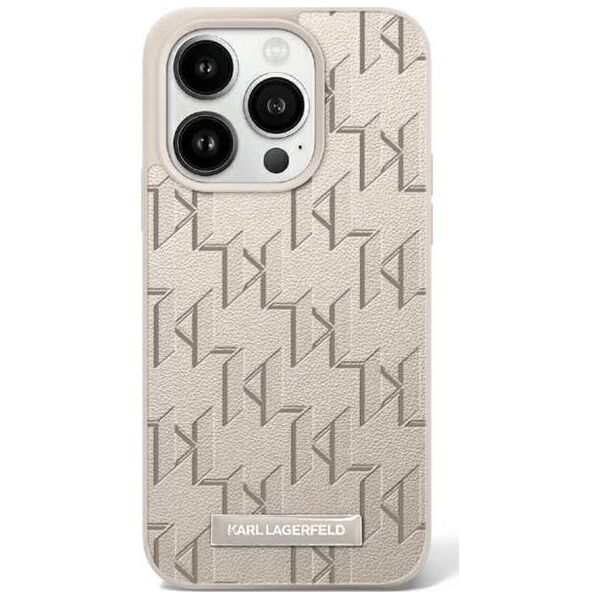 Karl Lagerfeld Karl Lagerfeld KLHMP16SPKHPORPE iPhone 16 6.1" beżowy/beige hardcase Hot Stamp Magsafe