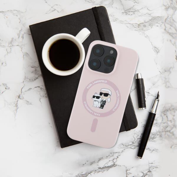 Karl Lagerfeld Karl Lagerfeld KLHMP16SSCMKCRHU iPhone 16 6.1" fioletowy/purple hardcase Silicone Karl&Choupette Ring MagSafe
