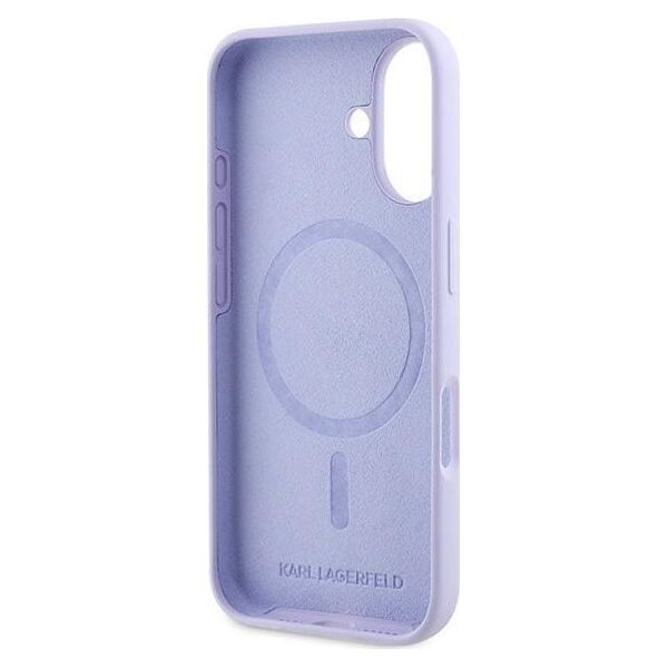 Karl Lagerfeld Karl Lagerfeld KLHMP16SSCMKCRHU iPhone 16 6.1" fioletowy/purple hardcase Silicone Karl&Choupette Ring MagSafe