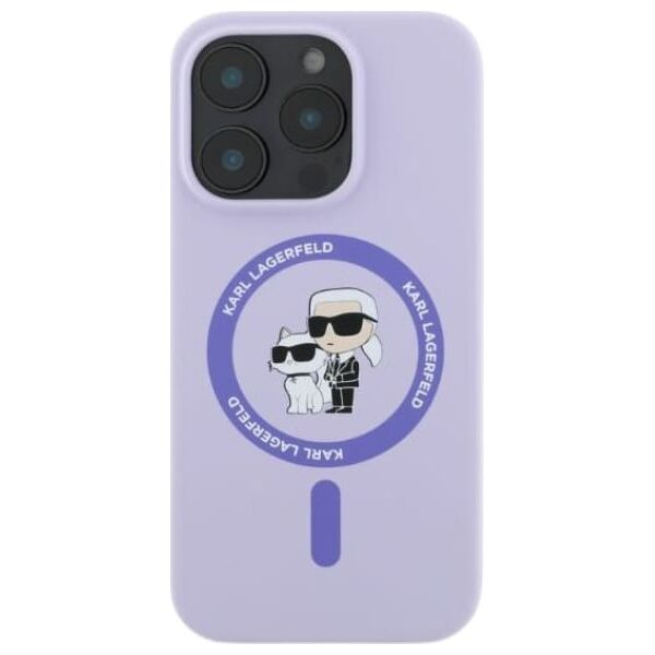 Karl Lagerfeld Karl Lagerfeld KLHMP16SSCMKCRHU iPhone 16 6.1" fioletowy/purple hardcase Silicone Karl&Choupette Ring MagSafe