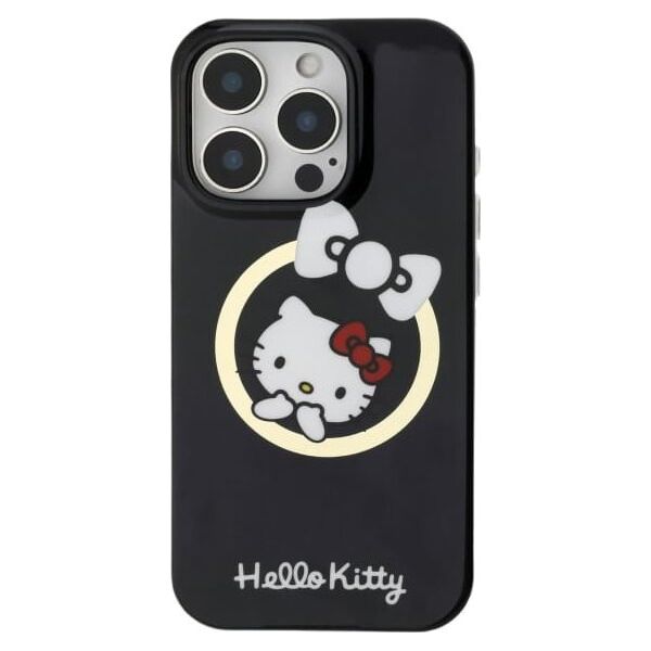 Hello Kitty Hello Kitty HKHMP16SHFLBK iPhone 16 6.1" black/black hardcase IML Fun bow Magsafe