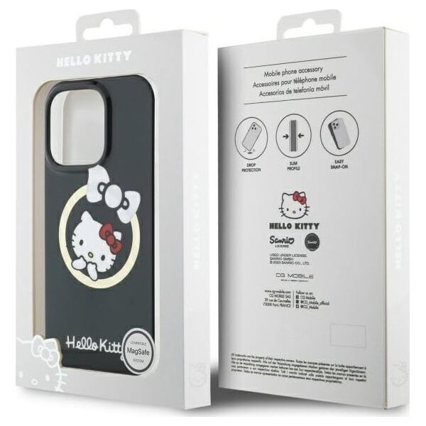 Hello Kitty Hello Kitty HKHMP16XHFLBK iPhone 16 Pro Max 6.9" black/black hardcase IML Fun bow Magsafe