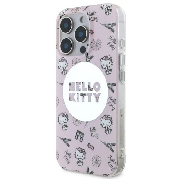 Hello Kitty Hello Kitty HKHMP16LHAOPP iPhone 16 Pro 6.3" pink/pink hardcase IML All Over Paris Magsafe