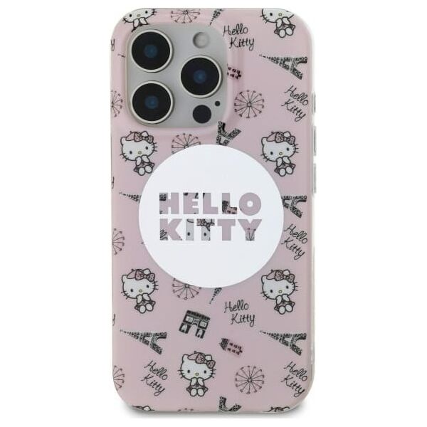 Hello Kitty Hello Kitty HKHMP16LHAOPP iPhone 16 Pro 6.3" pink/pink hardcase IML All Over Paris Magsafe