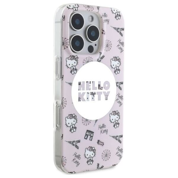 Hello Kitty Hello Kitty HKHMP16LHAOPP iPhone 16 Pro 6.3" pink/pink hardcase IML All Over Paris Magsafe