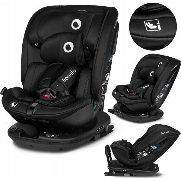 Fotelik samochodowy Lionelo Fotelik samochodowy Bastiaan RWF I-Size Black Carbon 0-36 kg Lionelo