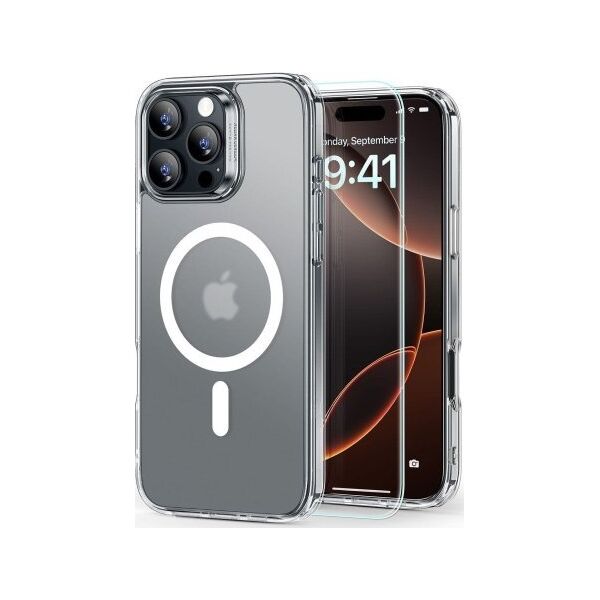 ESR ESR CLASSIC HYBRID HALOLOCK MAGSAFE & TEMPERED GLASS IPHONE 16 PRO MAX FROSTED CLEAR