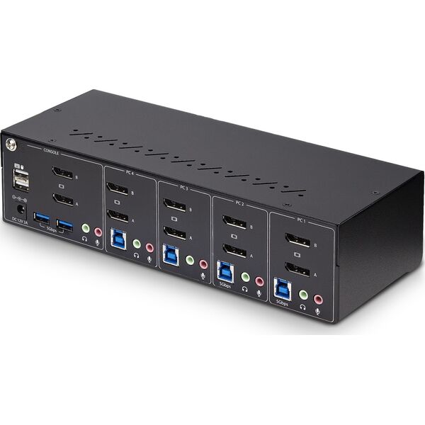 Przełącznik StarTech StarTech P4DD46A2-KVM-SWITCH przełącznik KVM Czarny
