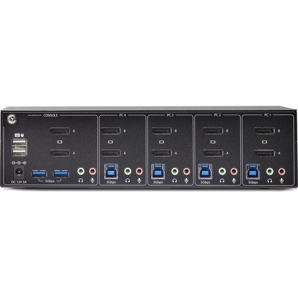 Przełącznik StarTech StarTech P4DD46A2-KVM-SWITCH przełącznik KVM Czarny