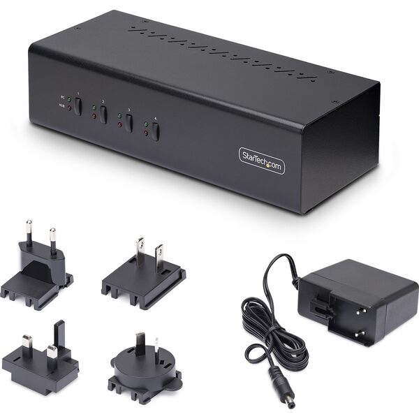 Przełącznik StarTech StarTech P4DD46A2-KVM-SWITCH przełącznik KVM Czarny