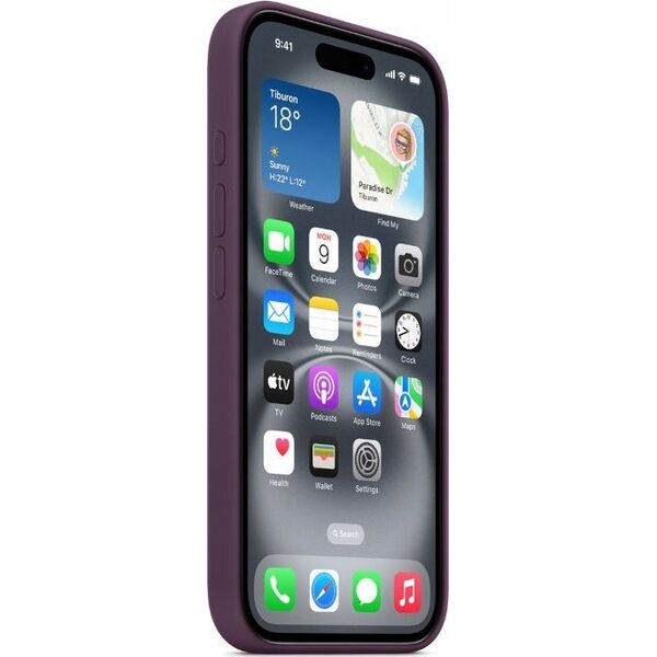 Apple Apple iPhone 16 Pro Silikoninis dėklas with MagSafe - Plum