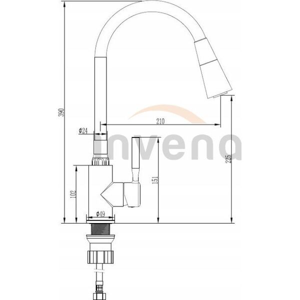 Bateria kuchenna Invena Invena bateria kuchenna Pogo Plus biały BZ-80-P02