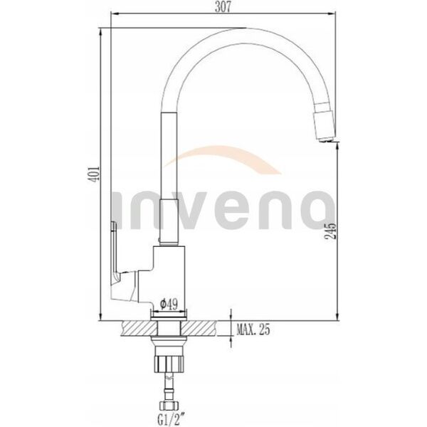 Bateria kuchenna Invena Invena bateria kuchenna Joga Plus szary BZ-32-P05