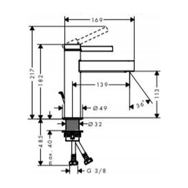Bateria umywalkowa Hansgrohe Washbasin mixer Hansgrohe Finoris 76020000, chrome