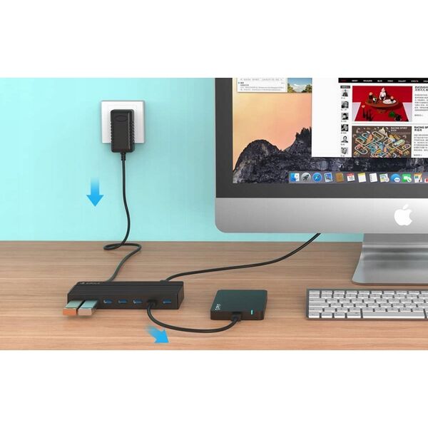 HUB USB Orico " Adapter Hub Orico 7xUSB 3.0 (czarny)"