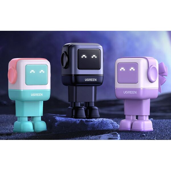 Ładowarka Ugreen Ładowarka sieciowa Ugreen Nexode RG (Robot GaN), 2x USB-C + USB, 65W (różowo - niebieska)