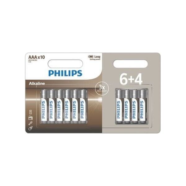 Philips Philips LR03A10BP/10, Single-use battery, AAA, Alkaline, 1.5 V, 10 pc(s), 5 year(s)