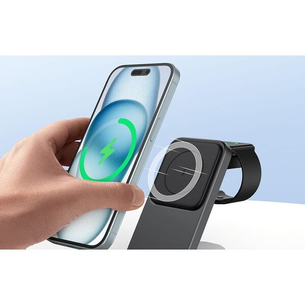 Ładowarka Choetech Ładowarka magnetyczna 3w1 Choetech T611-F 15W do iPhone z serii 12/13/14/15