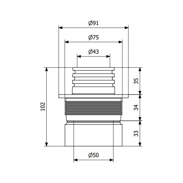 OPERATIVE Redukcja 75/70-50/40 Czarna 3106360 (S)