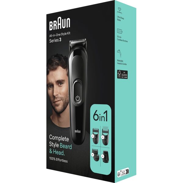 Trymer Procter & Gamble Braun MGK3410 - Schwarz - 1 mm - 2,1 cm - Universal - Akku - 50 min (MGK3410)