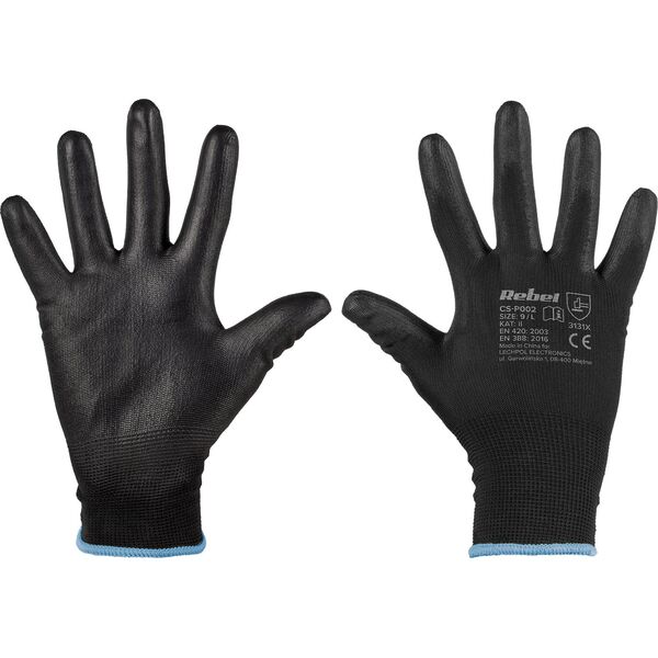 Rebel Rękawice robocze poliuretanowe CS-P002  r.9 M (12kpl.)