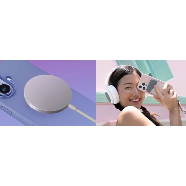 Uniq Etui UNIQ Lino Hue Apple iPhone 16 Magclick Charging niebieski/pearl blue