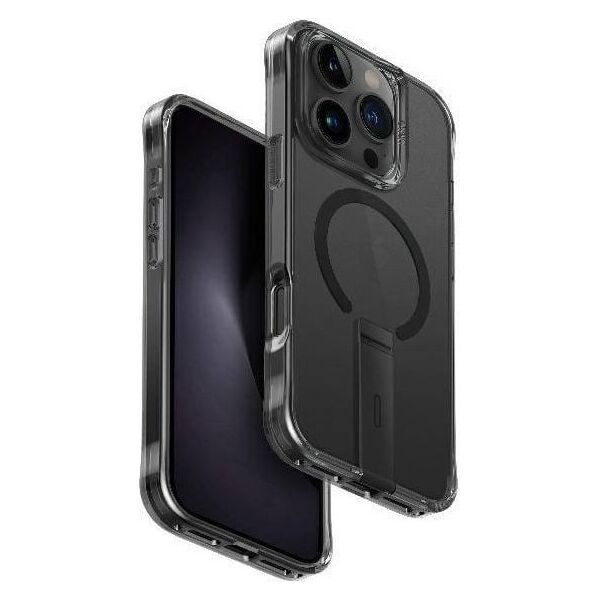 Uniq Etui UNIQ Eleva with Vertica Stand Apple iPhone 16 Pro czarny/carbon black