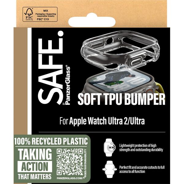 PanzerGlass SAFE TPU Bumper Clear Apple Watch Ultra 2