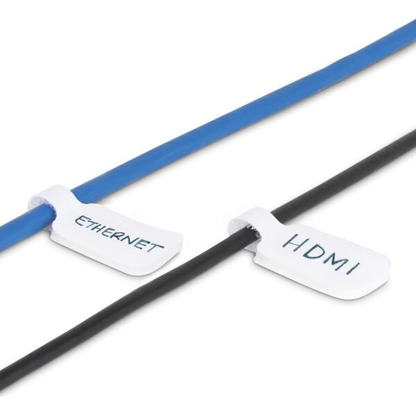 Organizer StarTech StarTech CABLE-TAG-HLWH organizator na kable Uniwersalne Znaczniki kablowe Biały 100 szt.