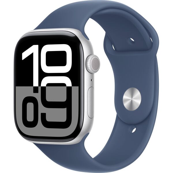 Smartwatch Apple Watch 10 GPS 46mm Silver Alu S/M Niebieski (MWWL3E)