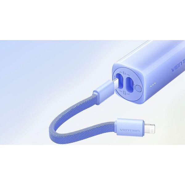 Powerbank Vention Powerbank 5000mAh Vention FHWM0 20W + kabel USB-C do lightning (szary)