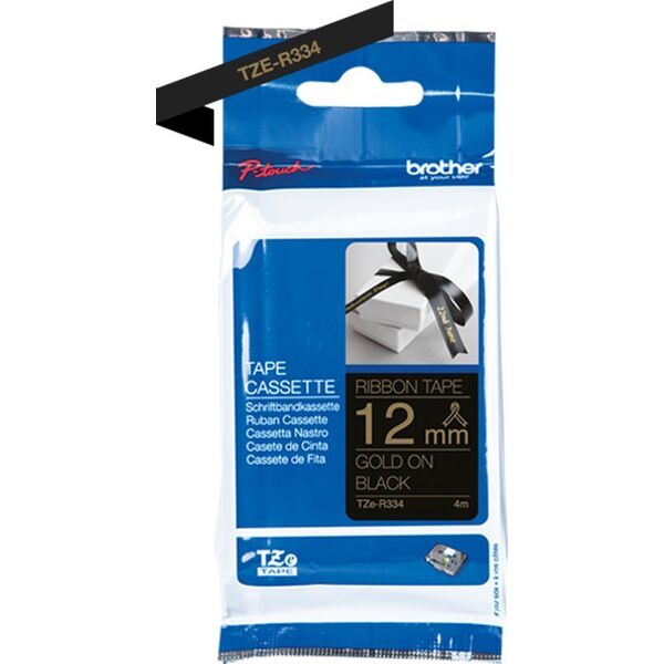 Brother Brother TZE-R334, PTH100, PT-H110, PTH100, PT-E300VP, PT-H500, PT-P750W, PTH100, PT-P900W, Gold, Thermal transfer, Black, Brother, 1.2 cm