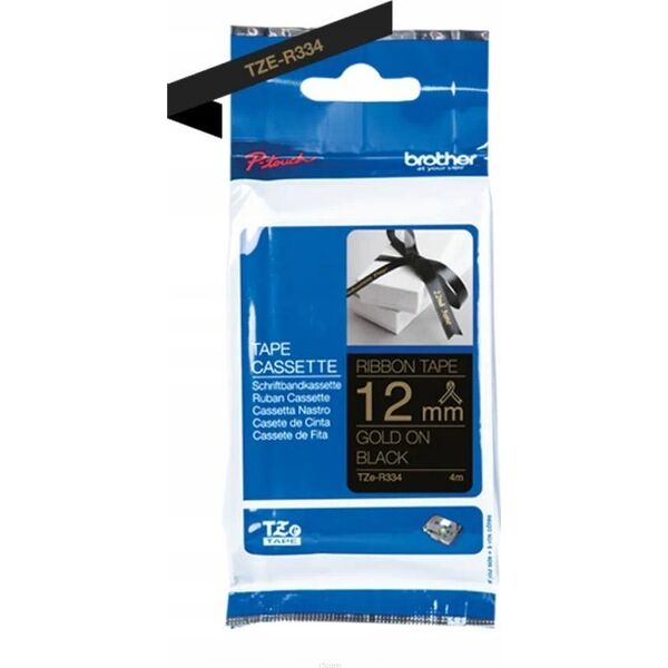 Brother Brother TZE-R334, PTH100, PT-H110, PTH100, PT-E300VP, PT-H500, PT-P750W, PTH100, PT-P900W, Gold, Thermal transfer, Black, Brother, 1.2 cm