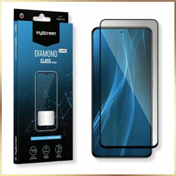 MyScreen Protector Xiaomi Redmi 14C - Szkło hartowane na lekko zaokrąglone ekrany DIAMOND GLASS LITE edge FULL GLUE