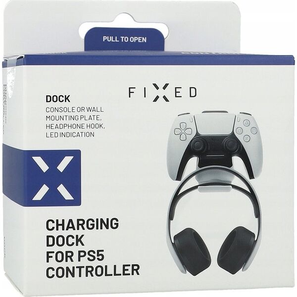 Fixed Fixed Hanging Charging Dock for PS5 DualSense Controller with Headphones Hook | FIXPS5-HCD-BW