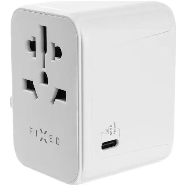 Fixed Fixed | Voyager World Adapter | FIXCT30-1C2A-WH | USB-A/USB-C | Travel Adapter
